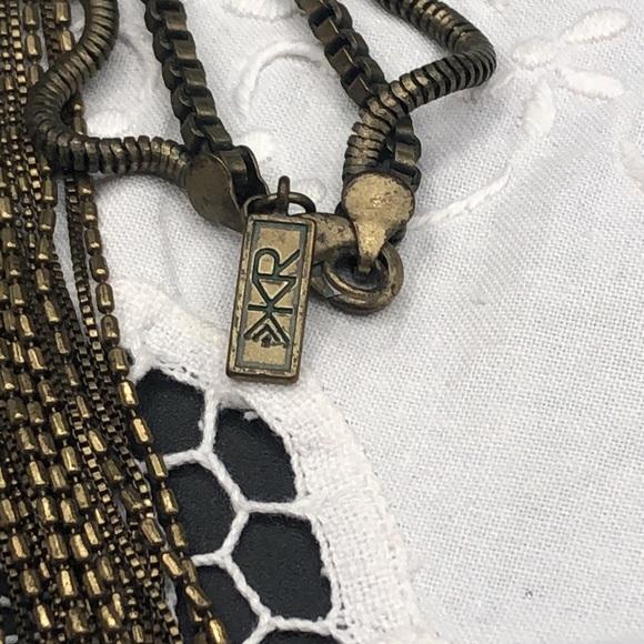 Silpada KR ‘Leather Together’ Brass Leather Necklace, Cuff and Hoop Earrings - Picture 4 of 12